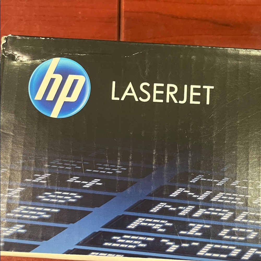 HP LaserJet Black and Blue Accessory Box with HP Logo